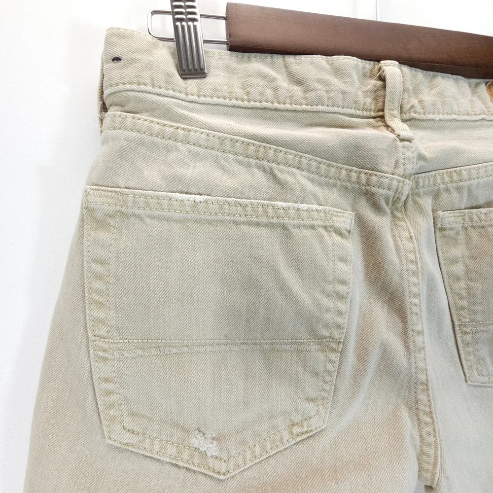 Y2K Abercrombie & Fitch‎ Jeans Mens 32x30 Tan Skinny Fit Streetwear Skate Denim